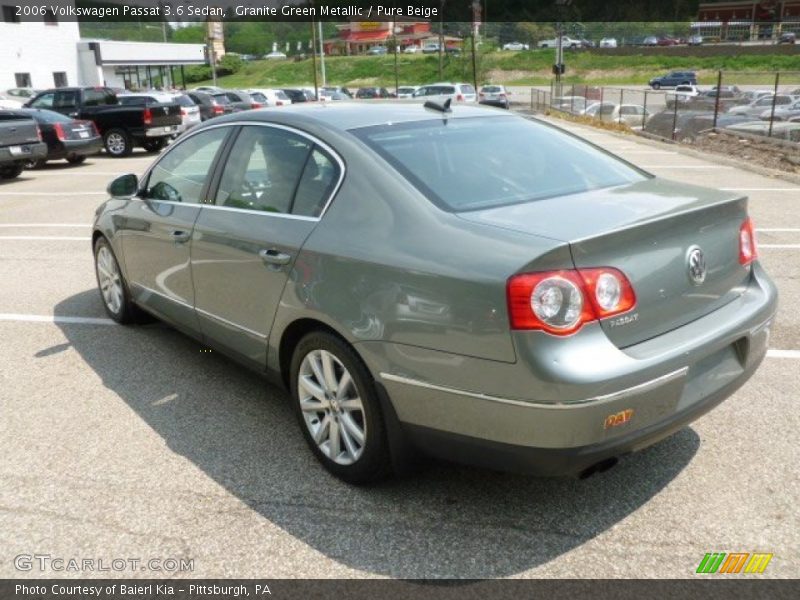 Granite Green Metallic / Pure Beige 2006 Volkswagen Passat 3.6 Sedan