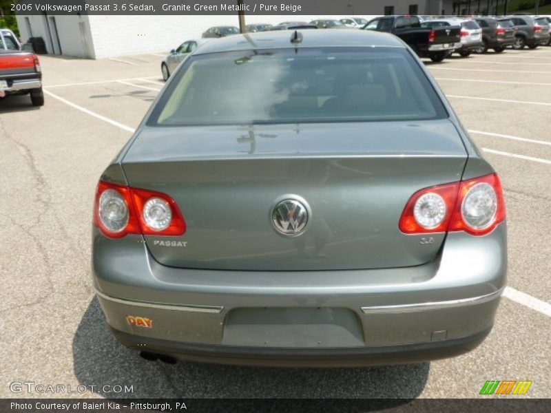 Granite Green Metallic / Pure Beige 2006 Volkswagen Passat 3.6 Sedan