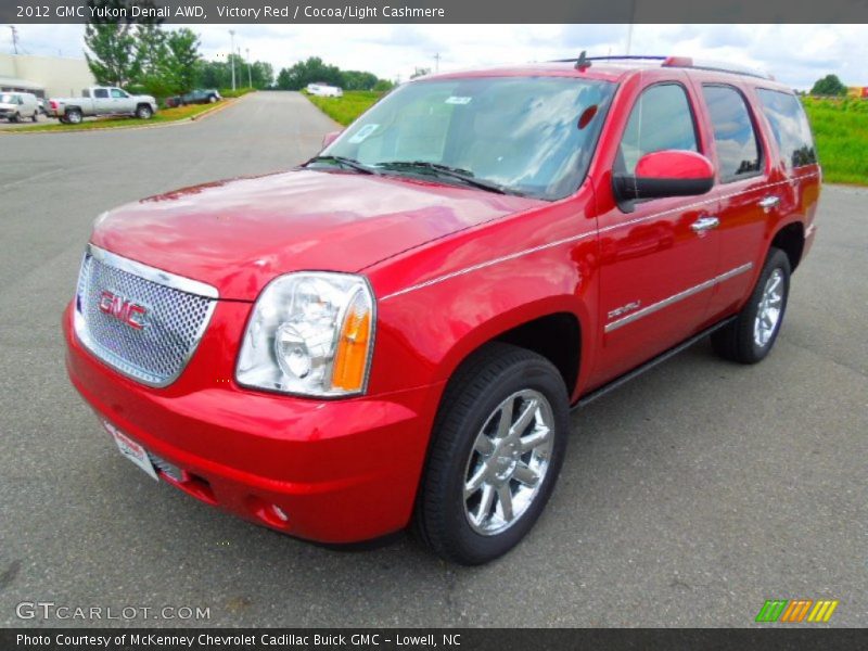 Victory Red / Cocoa/Light Cashmere 2012 GMC Yukon Denali AWD