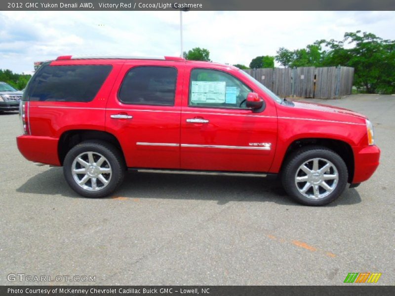 Victory Red / Cocoa/Light Cashmere 2012 GMC Yukon Denali AWD