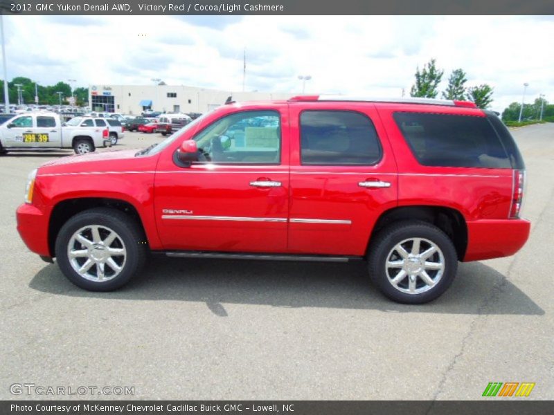 Victory Red / Cocoa/Light Cashmere 2012 GMC Yukon Denali AWD