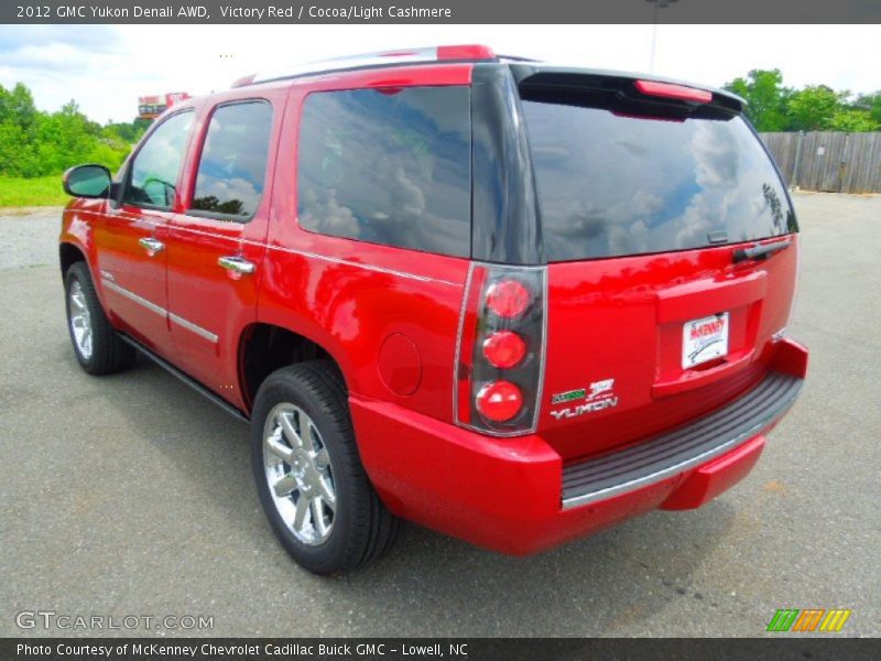 Victory Red / Cocoa/Light Cashmere 2012 GMC Yukon Denali AWD