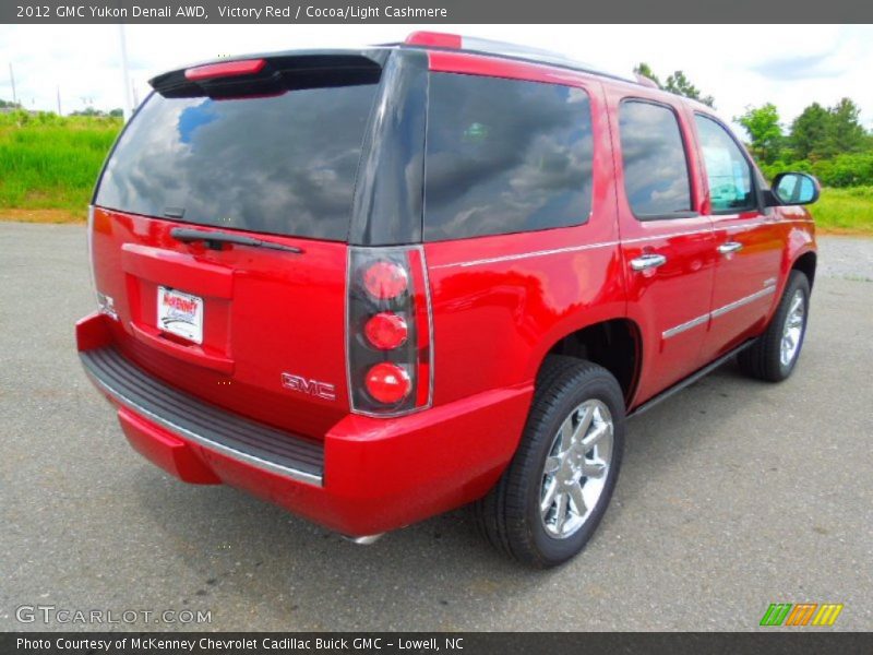Victory Red / Cocoa/Light Cashmere 2012 GMC Yukon Denali AWD