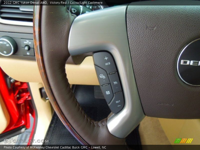 Victory Red / Cocoa/Light Cashmere 2012 GMC Yukon Denali AWD