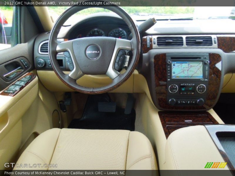 Victory Red / Cocoa/Light Cashmere 2012 GMC Yukon Denali AWD