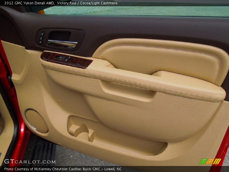 Victory Red / Cocoa/Light Cashmere 2012 GMC Yukon Denali AWD