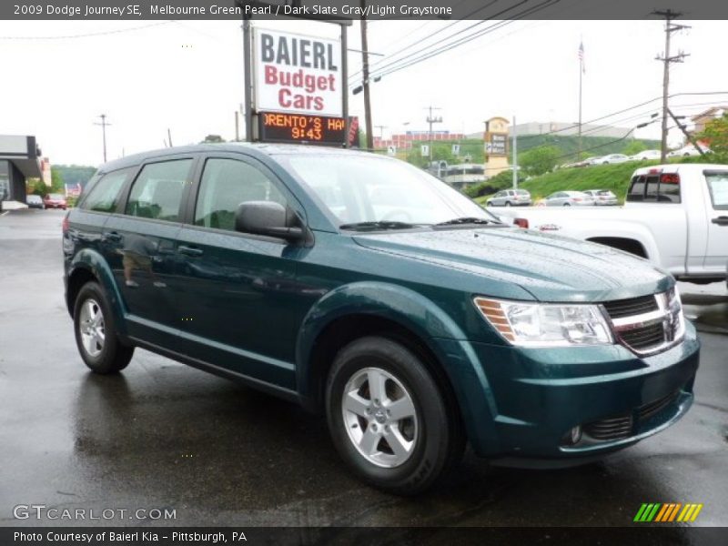 Melbourne Green Pearl / Dark Slate Gray/Light Graystone 2009 Dodge Journey SE