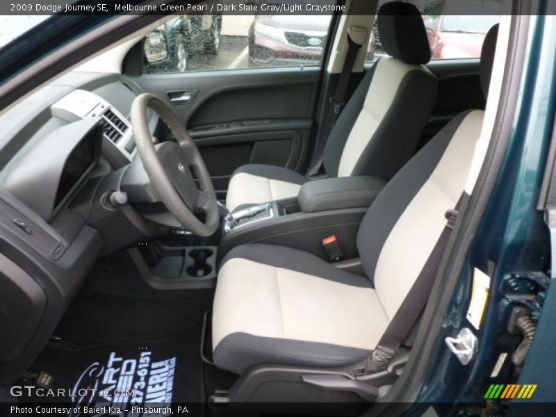 Melbourne Green Pearl / Dark Slate Gray/Light Graystone 2009 Dodge Journey SE
