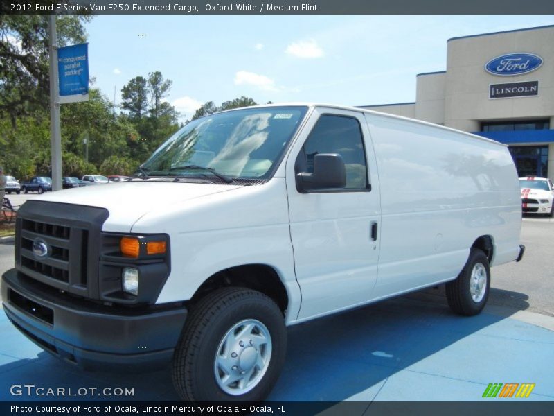 Oxford White / Medium Flint 2012 Ford E Series Van E250 Extended Cargo