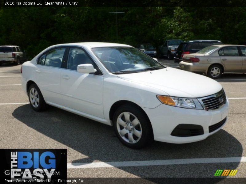 Clear White / Gray 2010 Kia Optima LX