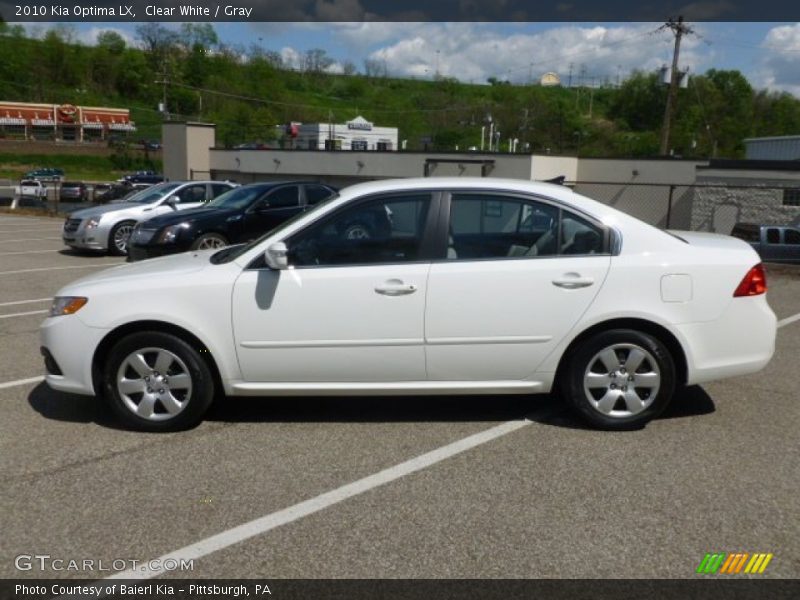 Clear White / Gray 2010 Kia Optima LX