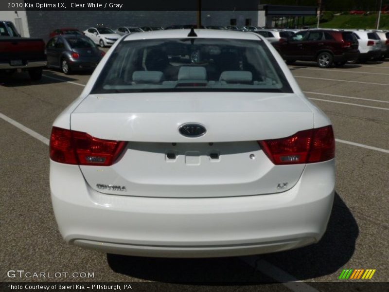 Clear White / Gray 2010 Kia Optima LX