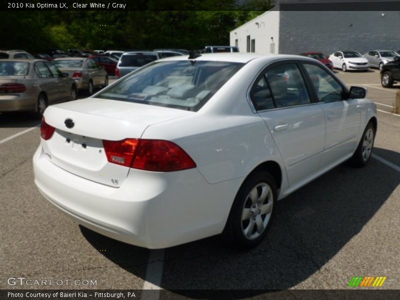 Clear White / Gray 2010 Kia Optima LX