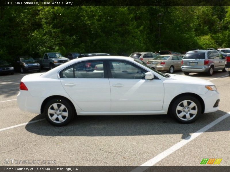 Clear White / Gray 2010 Kia Optima LX