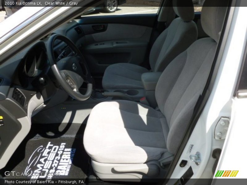 Clear White / Gray 2010 Kia Optima LX