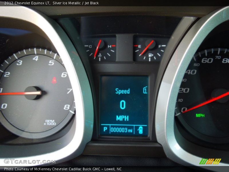 Silver Ice Metallic / Jet Black 2012 Chevrolet Equinox LT