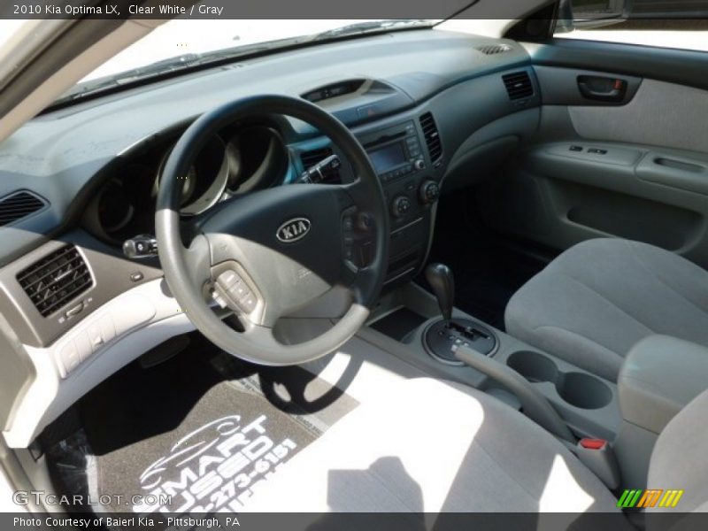 Clear White / Gray 2010 Kia Optima LX