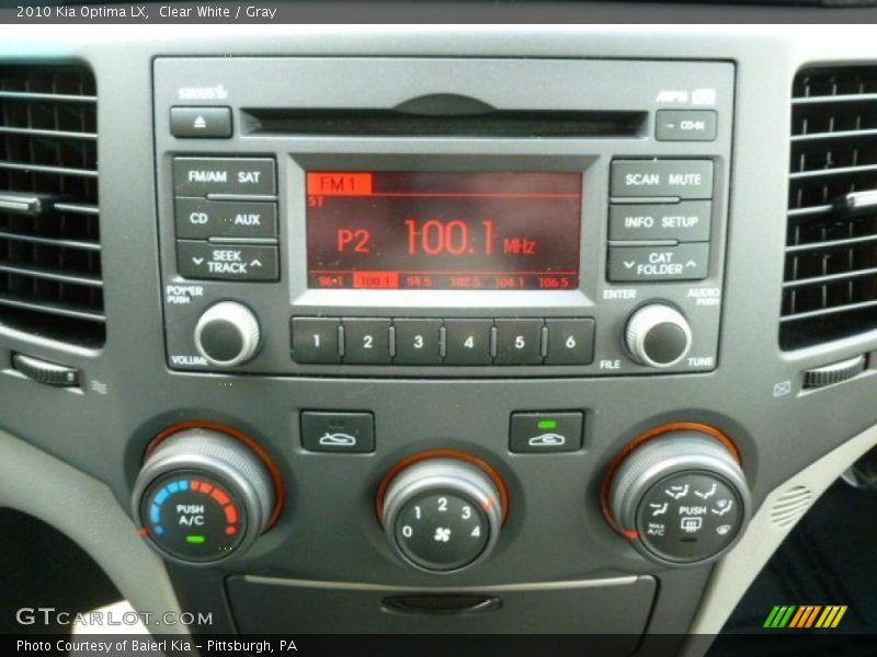 Clear White / Gray 2010 Kia Optima LX