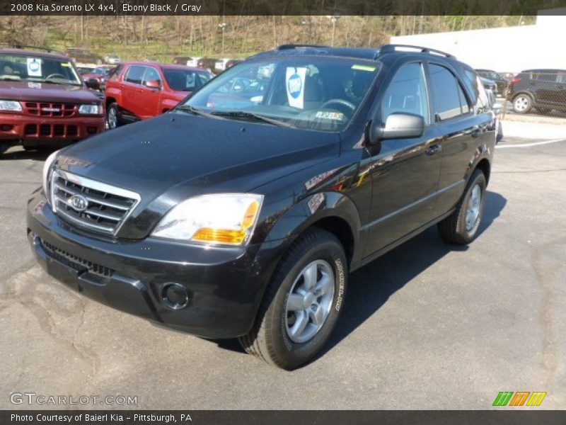 Ebony Black / Gray 2008 Kia Sorento LX 4x4
