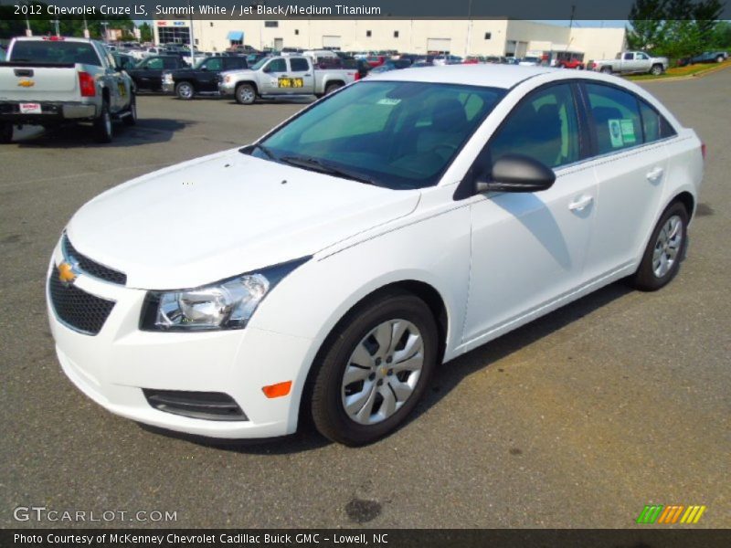 Summit White / Jet Black/Medium Titanium 2012 Chevrolet Cruze LS
