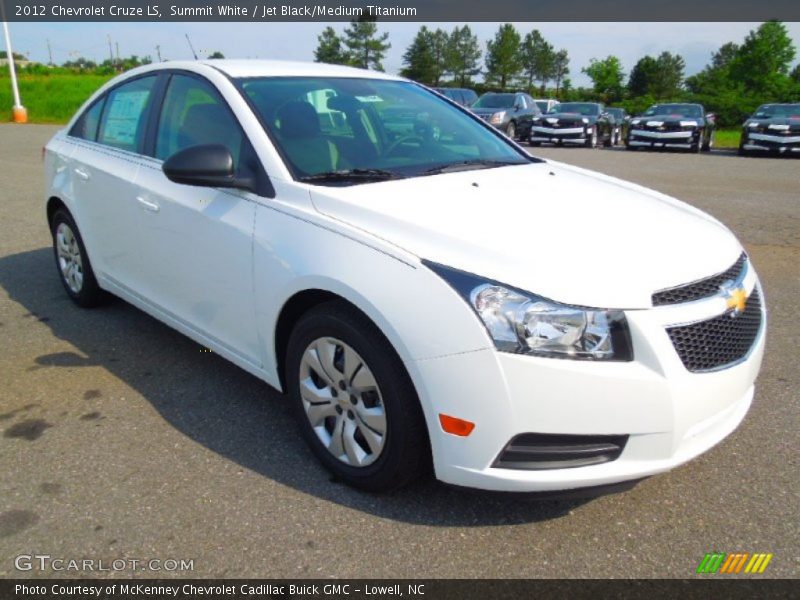 Summit White / Jet Black/Medium Titanium 2012 Chevrolet Cruze LS