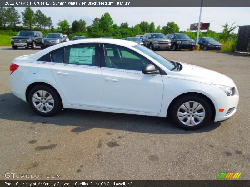 Summit White / Jet Black/Medium Titanium 2012 Chevrolet Cruze LS