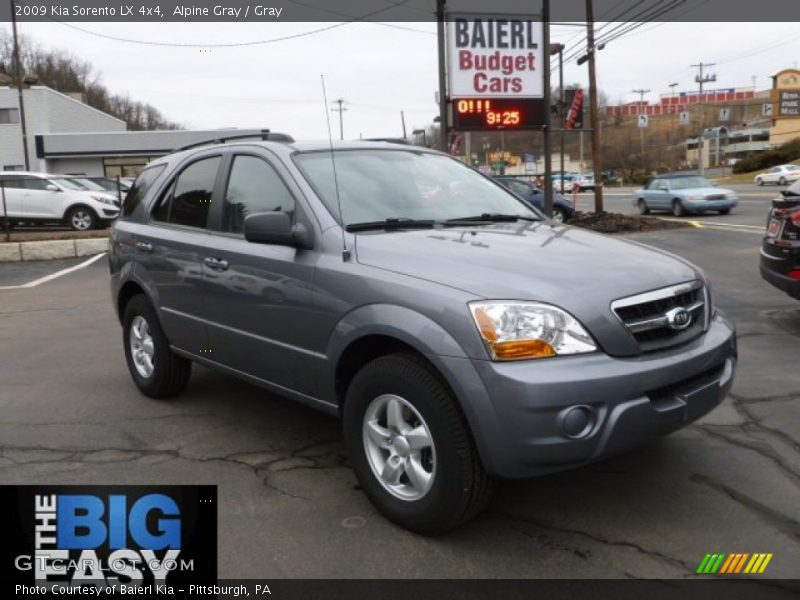 Alpine Gray / Gray 2009 Kia Sorento LX 4x4