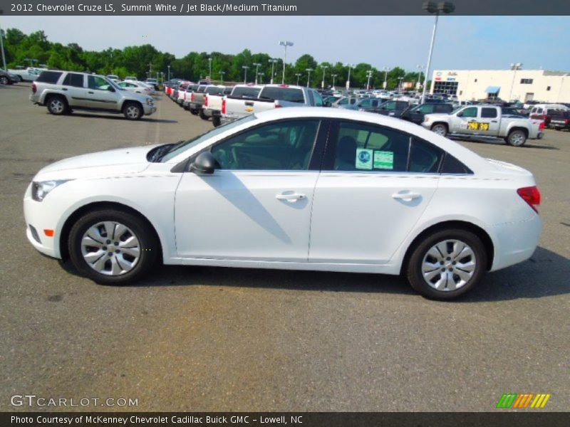 Summit White / Jet Black/Medium Titanium 2012 Chevrolet Cruze LS