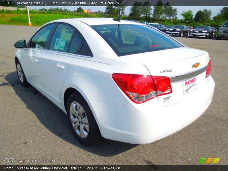Summit White / Jet Black/Medium Titanium 2012 Chevrolet Cruze LS