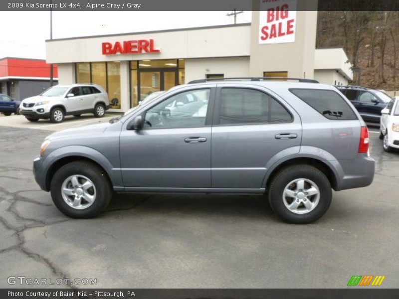 Alpine Gray / Gray 2009 Kia Sorento LX 4x4