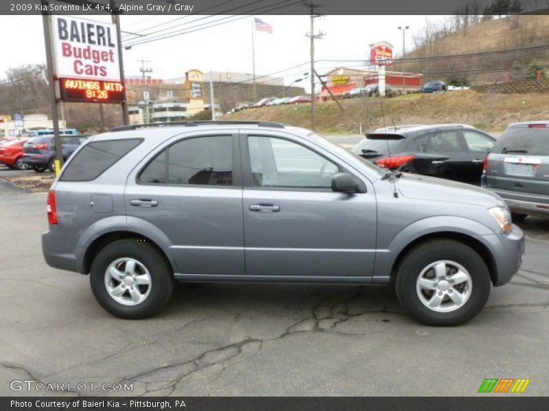 Alpine Gray / Gray 2009 Kia Sorento LX 4x4
