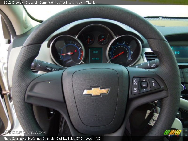 Summit White / Jet Black/Medium Titanium 2012 Chevrolet Cruze LS