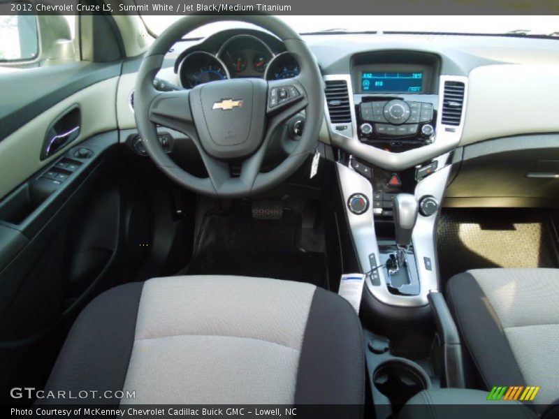 Summit White / Jet Black/Medium Titanium 2012 Chevrolet Cruze LS