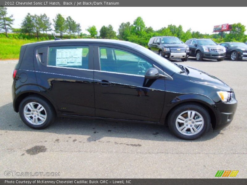 Black / Jet Black/Dark Titanium 2012 Chevrolet Sonic LT Hatch