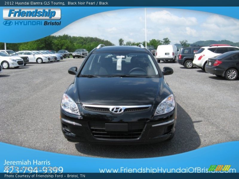 Black Noir Pearl / Black 2012 Hyundai Elantra GLS Touring