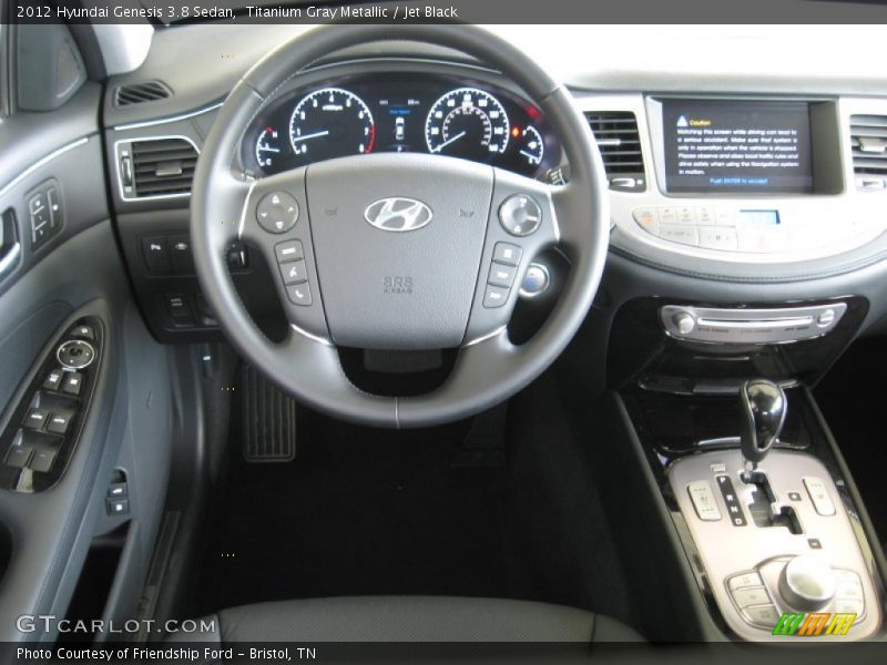 Titanium Gray Metallic / Jet Black 2012 Hyundai Genesis 3.8 Sedan