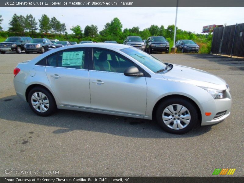 Silver Ice Metallic / Jet Black/Medium Titanium 2012 Chevrolet Cruze LS
