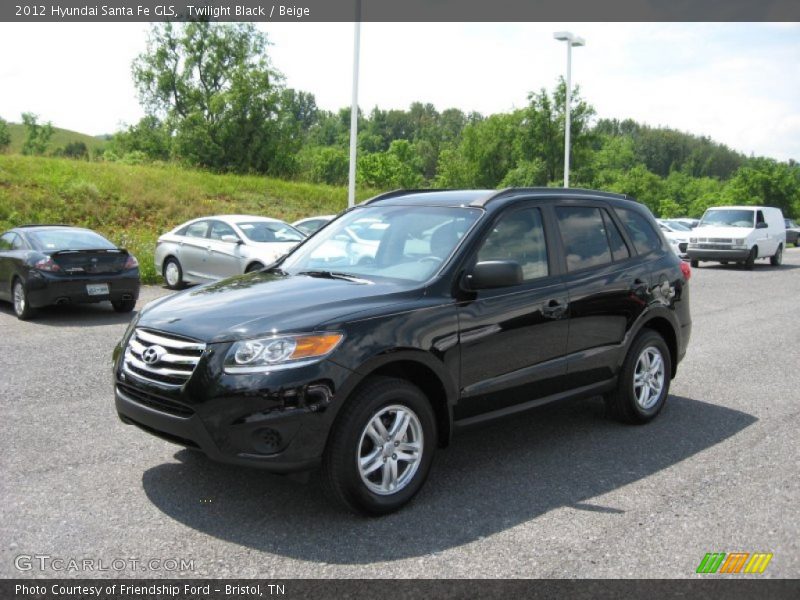 Twilight Black / Beige 2012 Hyundai Santa Fe GLS