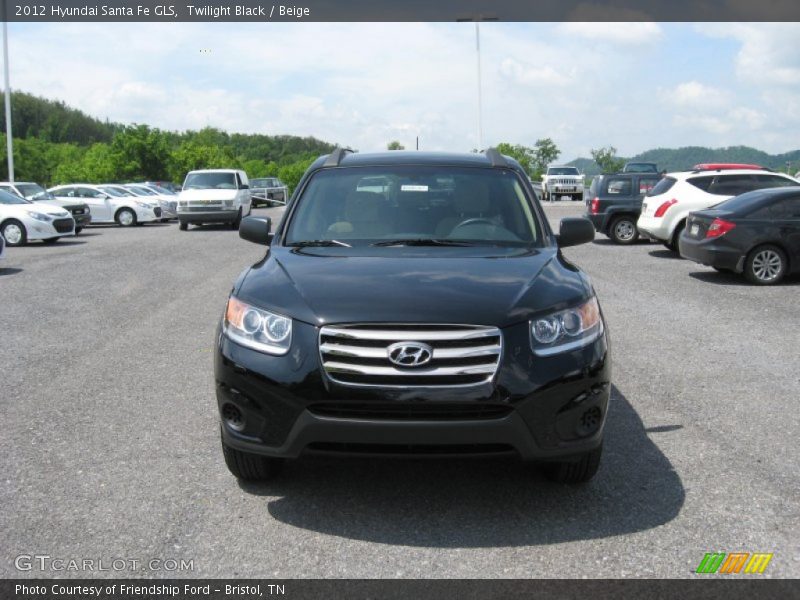 Twilight Black / Beige 2012 Hyundai Santa Fe GLS