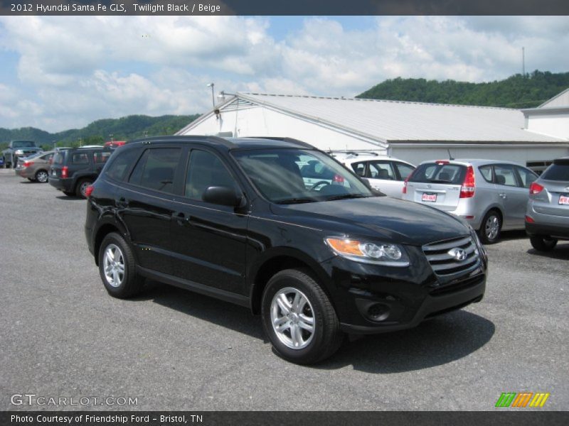 Twilight Black / Beige 2012 Hyundai Santa Fe GLS