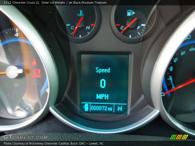 Silver Ice Metallic / Jet Black/Medium Titanium 2012 Chevrolet Cruze LS