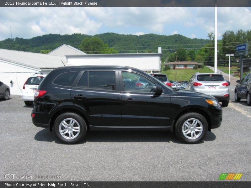Twilight Black / Beige 2012 Hyundai Santa Fe GLS