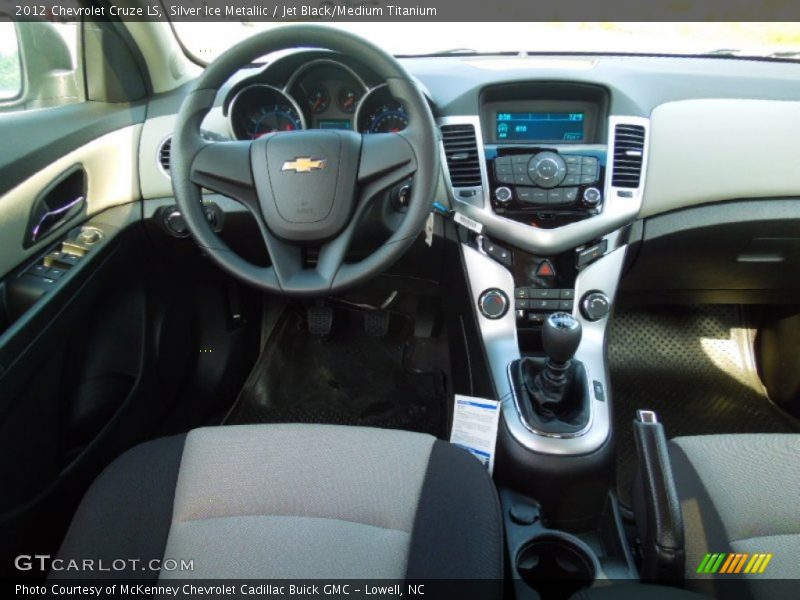 Silver Ice Metallic / Jet Black/Medium Titanium 2012 Chevrolet Cruze LS