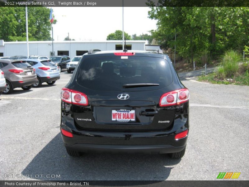 Twilight Black / Beige 2012 Hyundai Santa Fe GLS