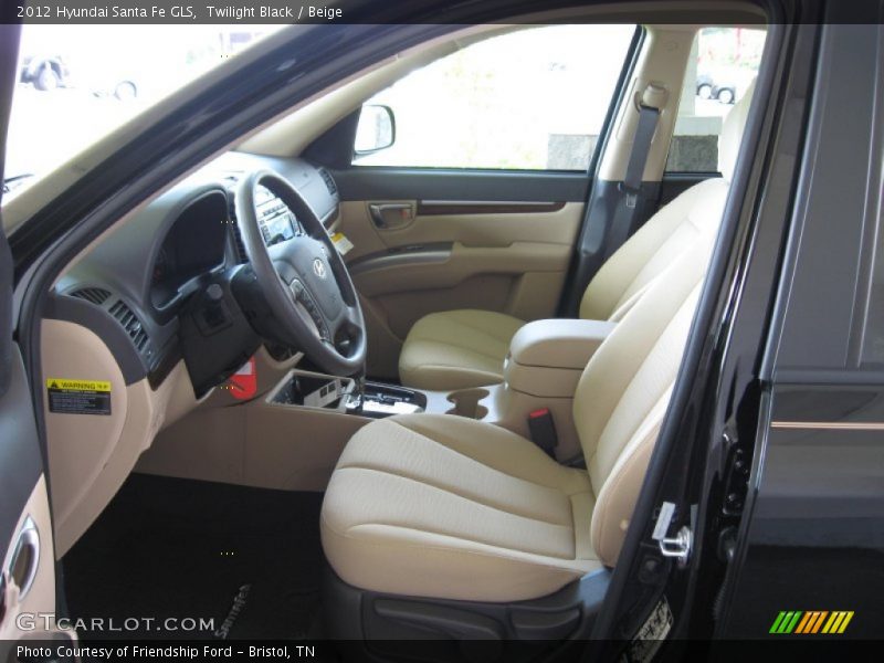 Twilight Black / Beige 2012 Hyundai Santa Fe GLS