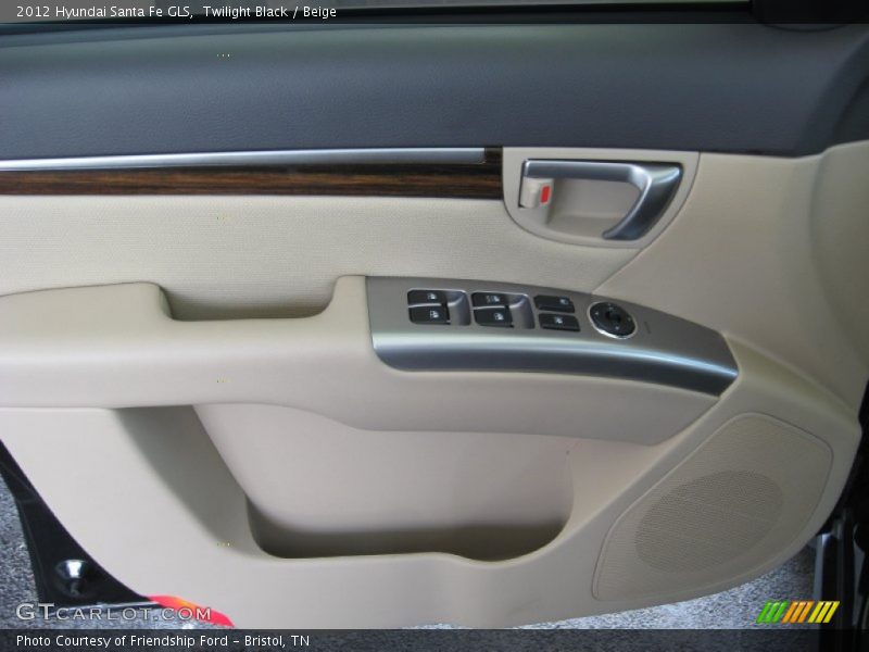 Twilight Black / Beige 2012 Hyundai Santa Fe GLS