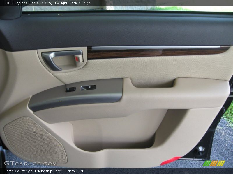 Twilight Black / Beige 2012 Hyundai Santa Fe GLS
