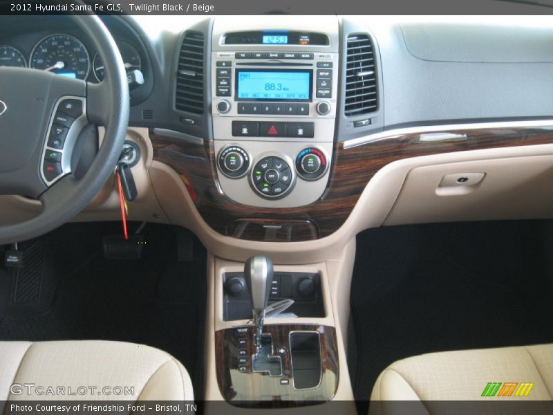 Twilight Black / Beige 2012 Hyundai Santa Fe GLS