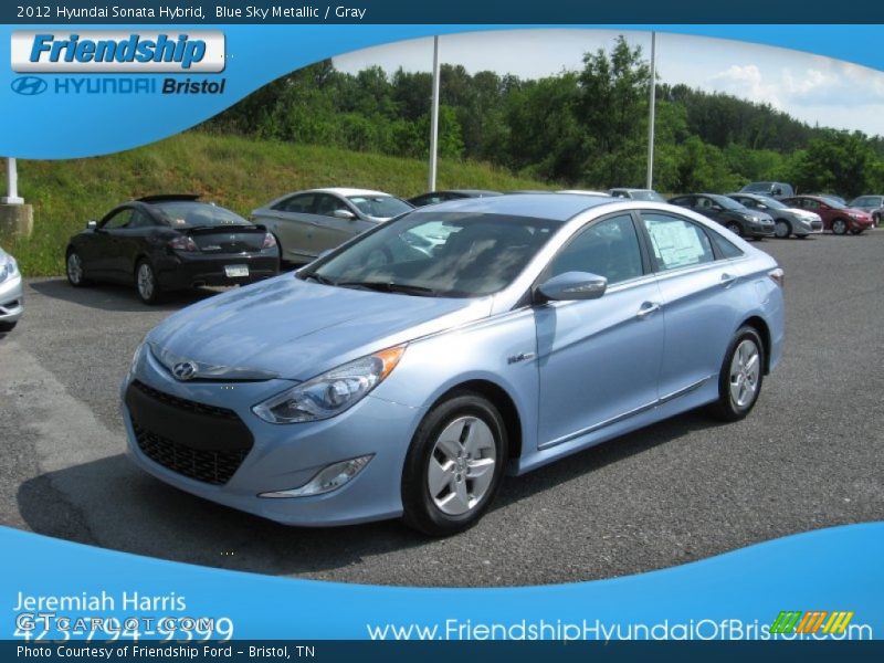 Blue Sky Metallic / Gray 2012 Hyundai Sonata Hybrid