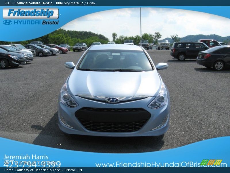 Blue Sky Metallic / Gray 2012 Hyundai Sonata Hybrid